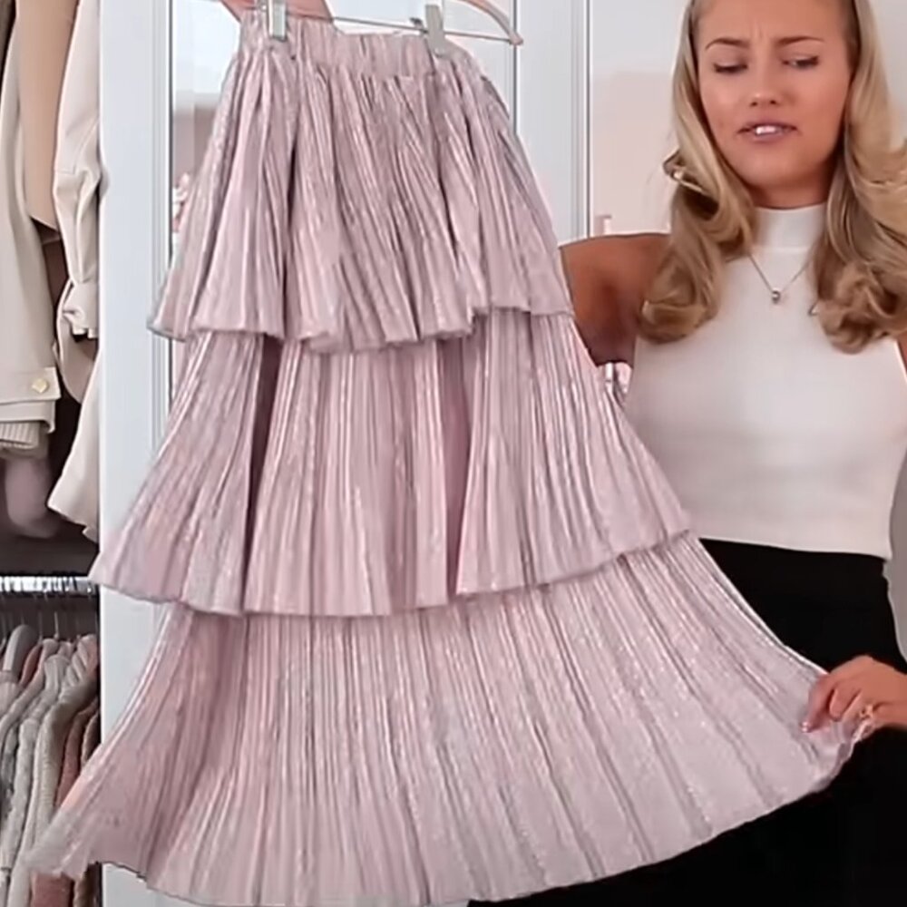 Link Ink Tierred Midi Skirt